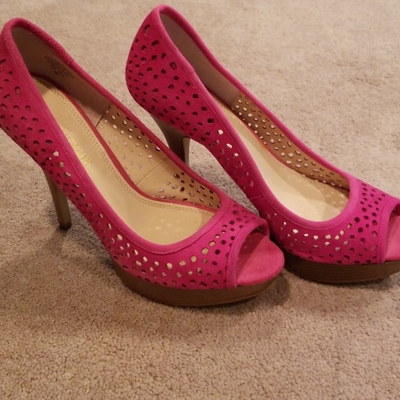 Enzo Angiolini pink platform heels - Picture 1 of 3